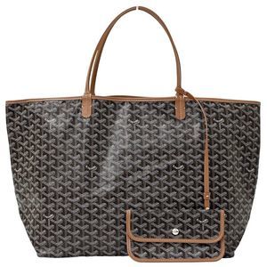 Goyard Bag Men's Brand Tote Bag Coated Canvas Saint Louis GM Black Brown With